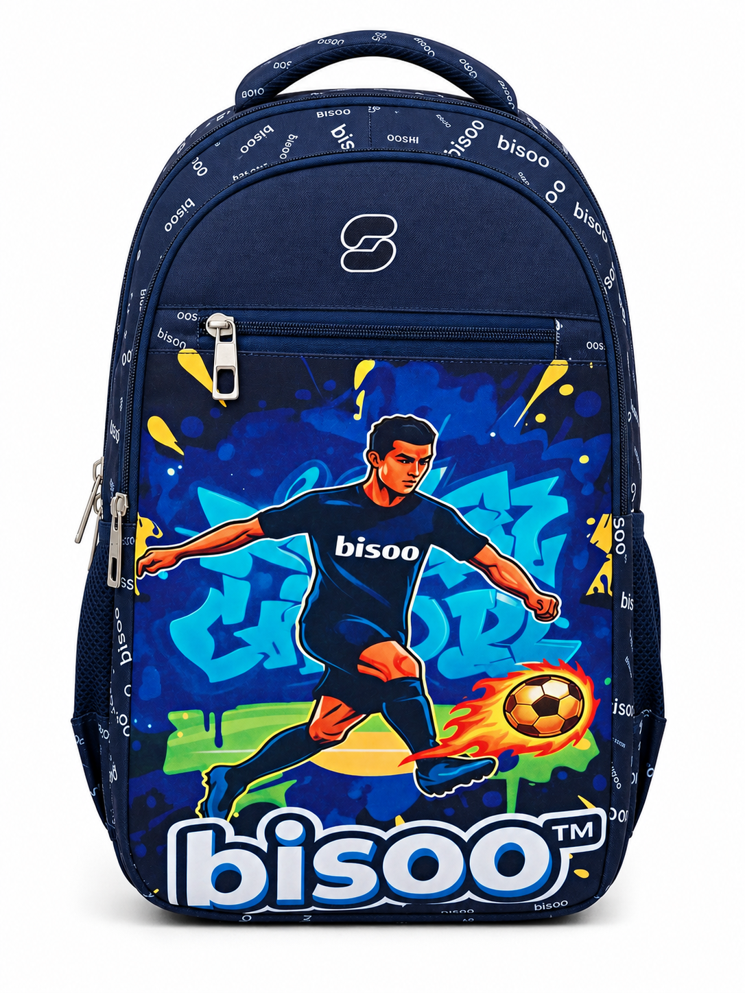 Bisoo Action Player School Bag (Jr–3 Class) ART-BS-KG-02 ( navy blue )