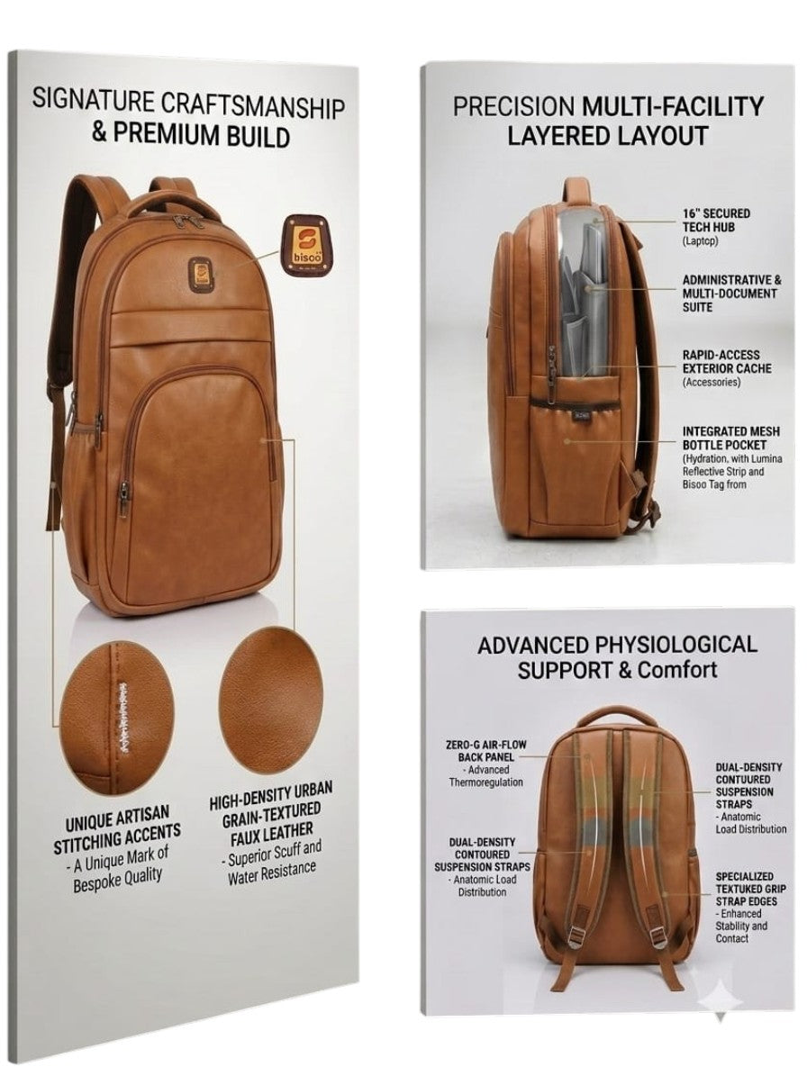 Bisoo bag Medium 30 L Laptop Backpack ART-BS-L-02 (Khaki)