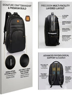 Bisoo bag Medium 30 L Laptop Backpack ART-BS-L-002 (Black)